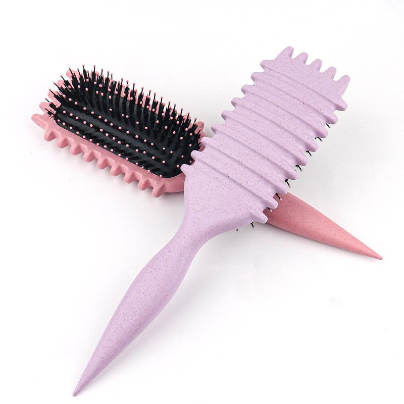 Spazzola Districante per Cuoio Capelluto Capelli Ricci Massaggio Cuoio Capelluto Pettine per Capelli Pettine a Cuscinetto d'Aria Setole Naturali Strumenti per lo Styling dei Capelli Strumenti da Barbiere