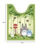Senko My Neighbor Totoro Friends Long Toilet Mat, Approx. 80 x 60 cm, Green, Antibacterial and Odor Resistant, Made in Japan, Character Design 37147