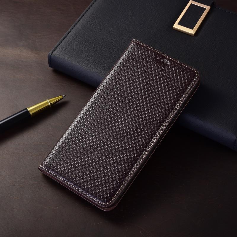 

For IPhone 16 15 14 11 12 13 Pro Max Plus Mini Flip Genuine Leather Phone Case iPhone 13 коричневий