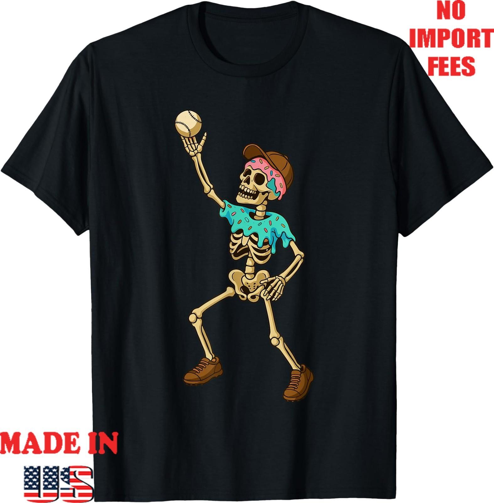 Baseball Lifestyle 101 Apparel Youth Cream Drip Skeleton T-Shirt, Kid Adult Tee S