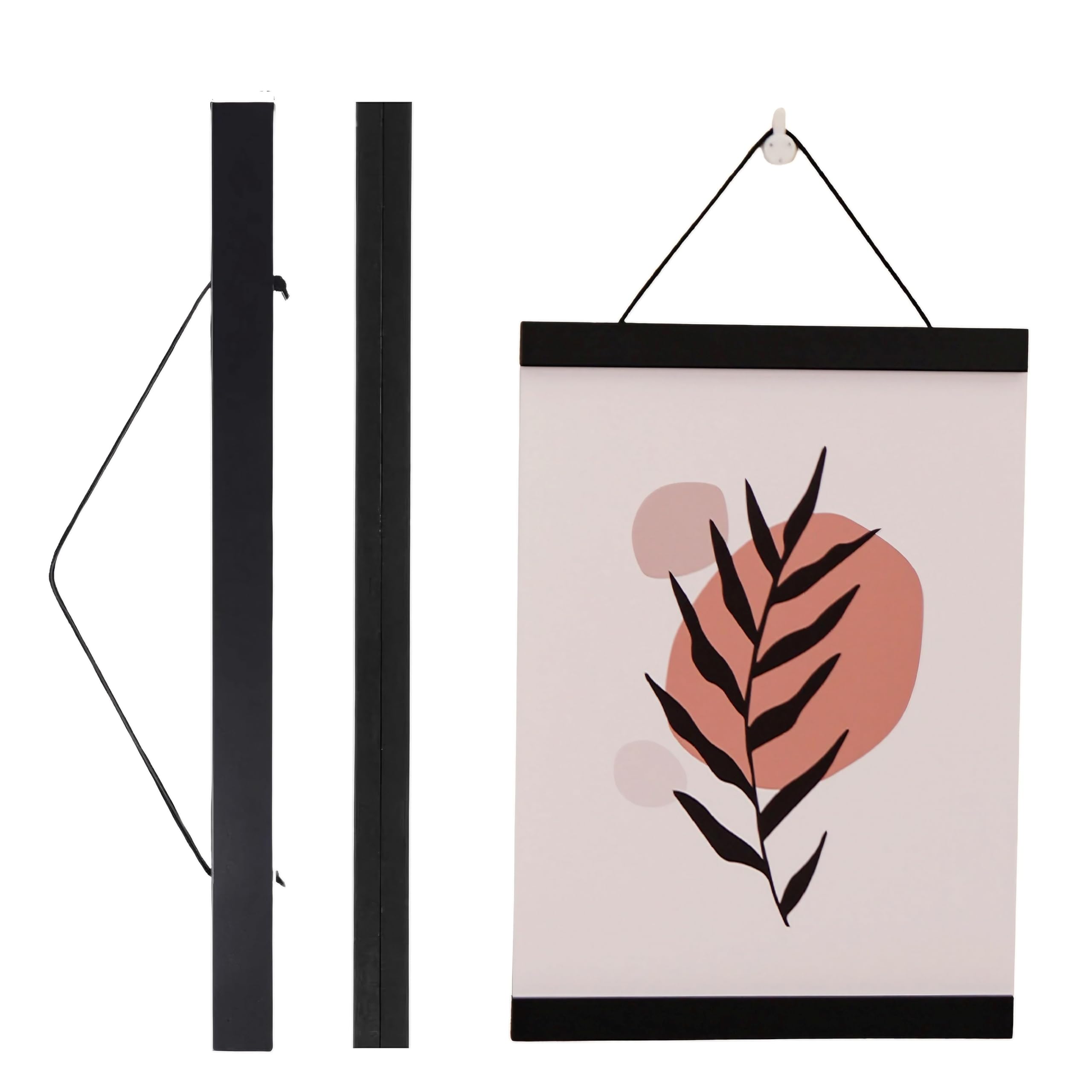 

Восточный Лист Гобелен Постер Магнитная Стена Японский 21см Набор из 2 41см Стержни, Вешалки, Подвешивание, Стиль, Рамка Без Отверстий, Деревянный, - 40см, (черный, (Б3)) чёрный