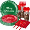 Christmas Themed Party Supplies Holiday Decorations Party Arrangements Christmas Flag Paper Plates Paper Cups Paper Towels