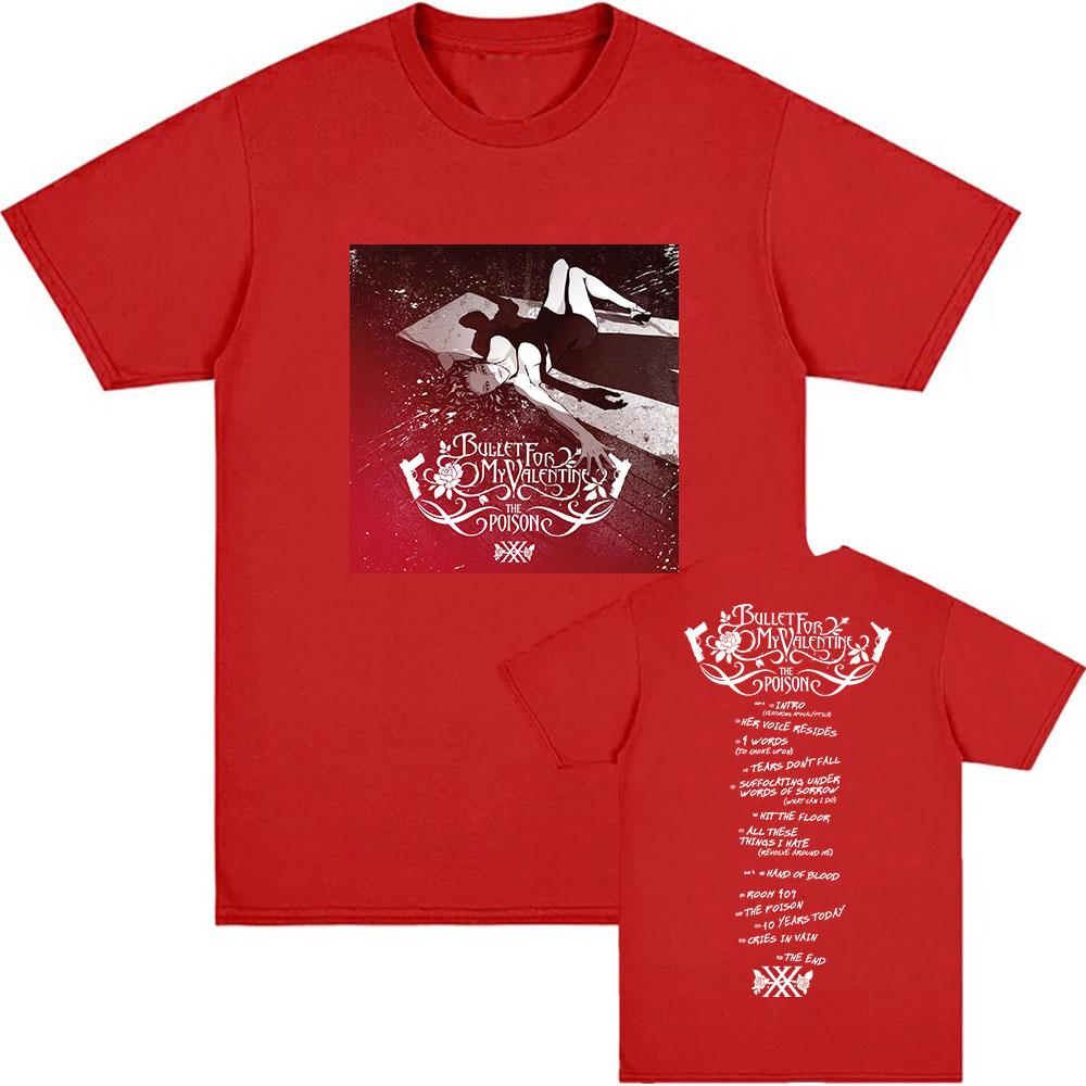 The Poison 20. výročí potiskové tričko Bullet for My Valentine Rocková kapela tričko Heavy Mental Fashion 2025 Nové tričko Pánské Bavlněné tričko