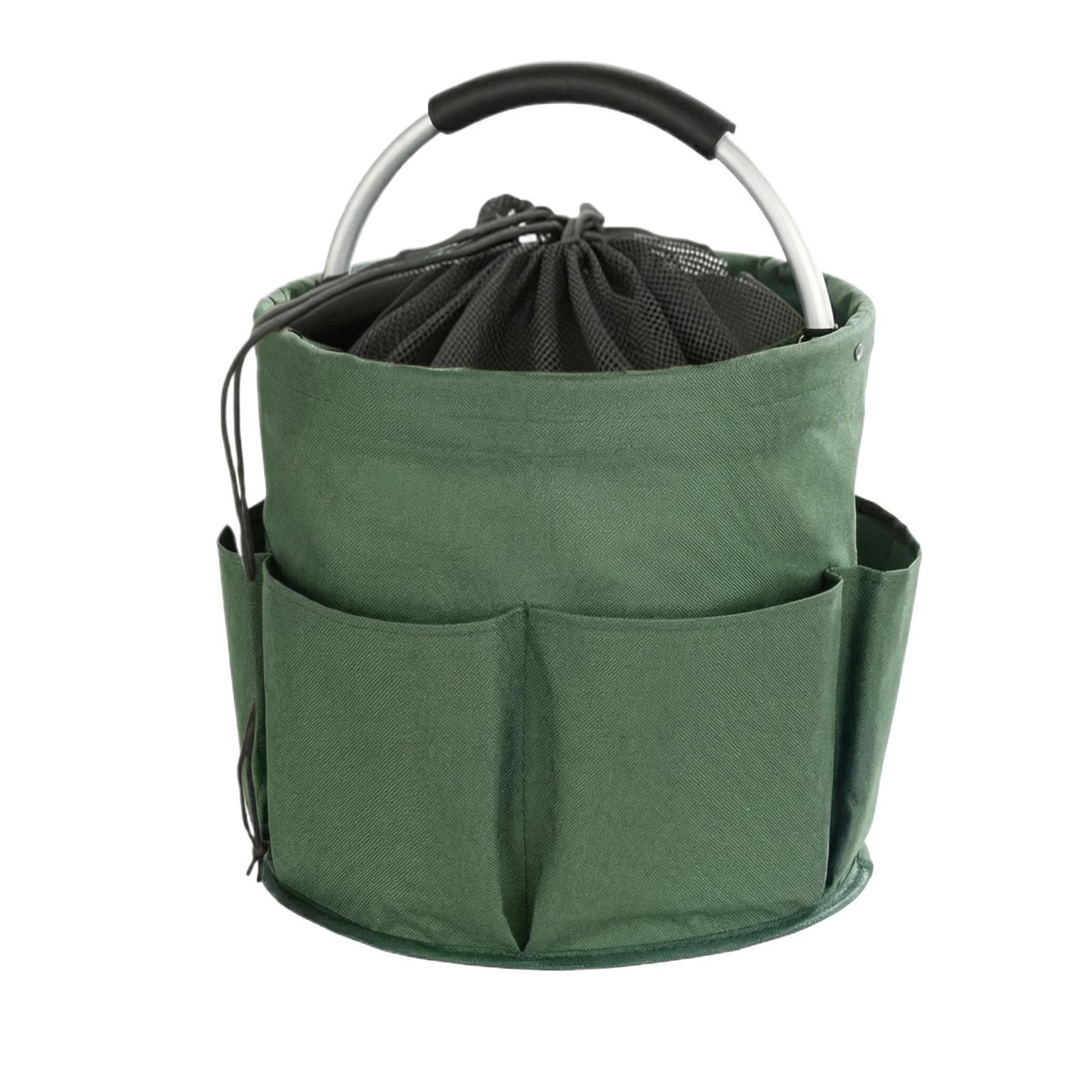 

Outdoor Camping Picnic Basket, Beach Basket, Portable Foldable Storage Bathroom Toiletries Bag One Size зелений