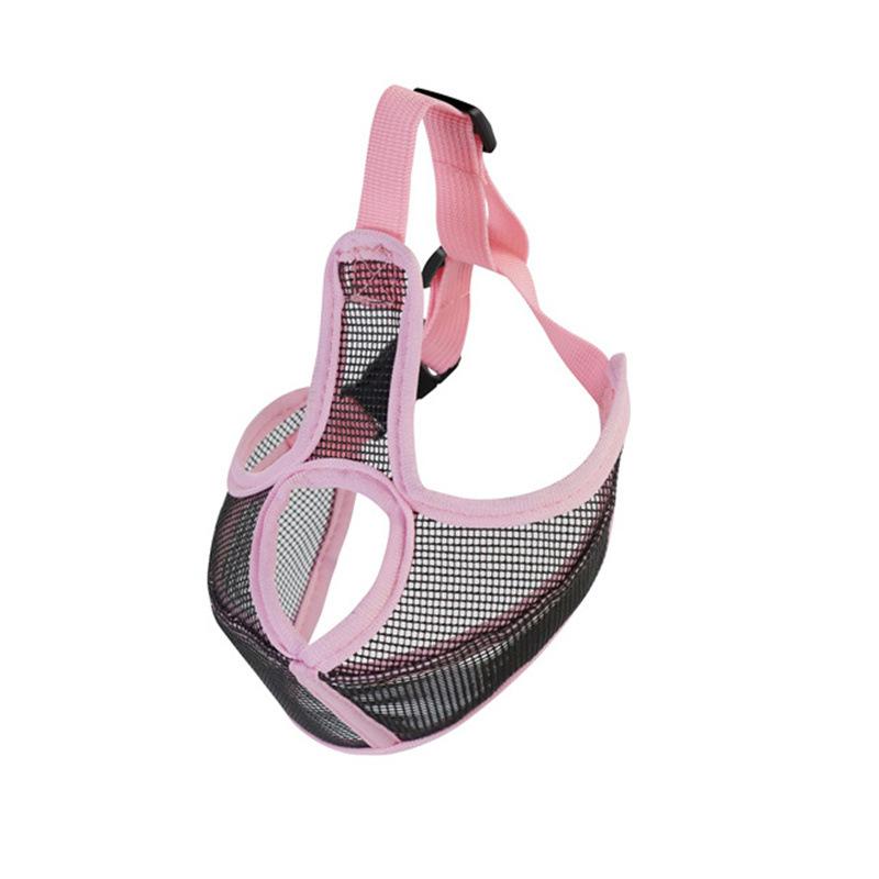 

Short Snout Dog Muzzle Mesh Adjustable Breathable Anti Biting Bulldog Short Snout Muzzle for Dogs Bulldog Mouth Muzzle L рожевий