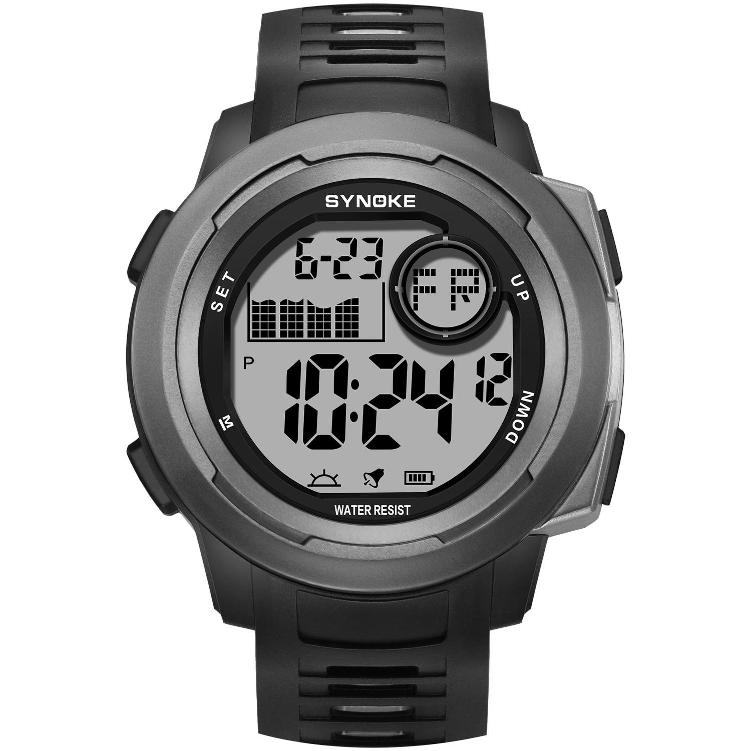

Men Alarm Chrono Clock 5Bar Waterproof Military Watches LED Display Shock Digital Watch Outdoor Sport Watch чёрный