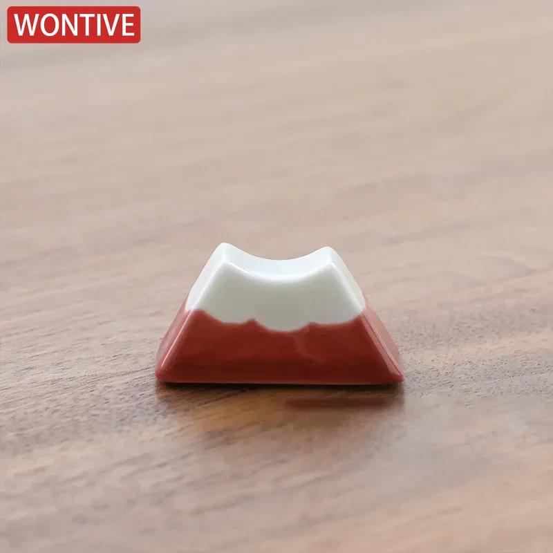 Japanese Fuji Mountain Ceramic Chopsticks Rack Groceries Chopstick Holder Painting Ceramic Tableware Ornaments Rack Kitchen tool