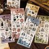 Yuxian Girl's Fruit Story Pet Stickers: Character-Themed Journal Decorations (6 Designs)