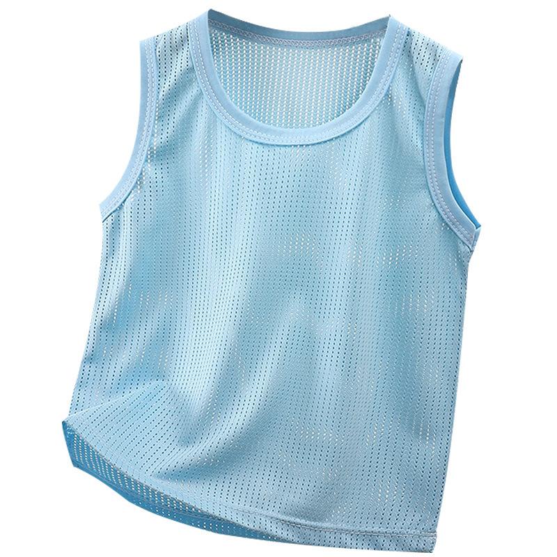 Lässiges ärmelloses T-Shirt für Mädchen und Jungen für den Sommer, einfaches und stilvolles Oberteil für Kinder