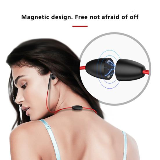 Magnetischer kabelloser Bluetooth-kompatibler Stereo-Kopfhörer Freisprech-Nackenbügel-Headset mit Mikrofon
