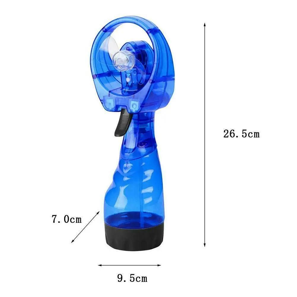 Portable Hand Held Battery Power Fan Air Water Mist Bottle Cooling Spray Office
