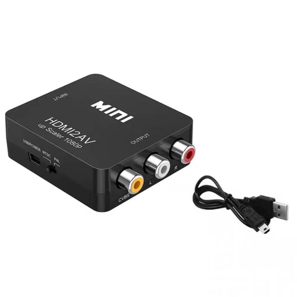 HDTV to AV Converter Box: White Series HDMI/VGA/AV Connector for Game Console to TV