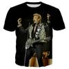 Most Popular Pop Singer Johnny Hallyday 3D Printed T-shirt Men Women Rock Casual Streetwear Clothes Hip Hop Harajuku Tops