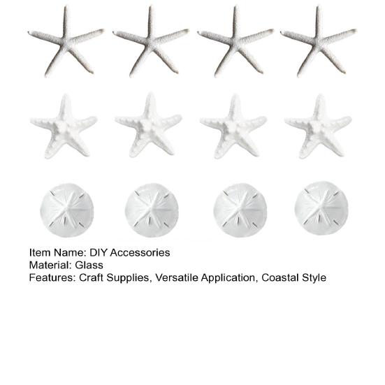 1 sada Pryskyřiční Hvězdice Píseční Ježci Mořské Sklo Oceánské Tématické Řemesla DIY Doplňky Pobřežní Dekorace pro Plážové Svatby Námořní Párty Dekor