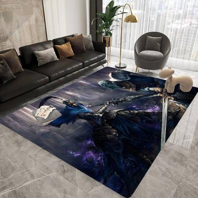 D-Dark Souls Spiel Boden Teppich Nordischer Stil Heim Fußmatte Badezimmer-WC Matten Schlafzimmer Bettvorleger