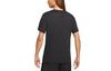 Nike T-shirty Męskie Czarne Okrągły Dekolt Umiarkowany Prosty Krój DJ1370-010