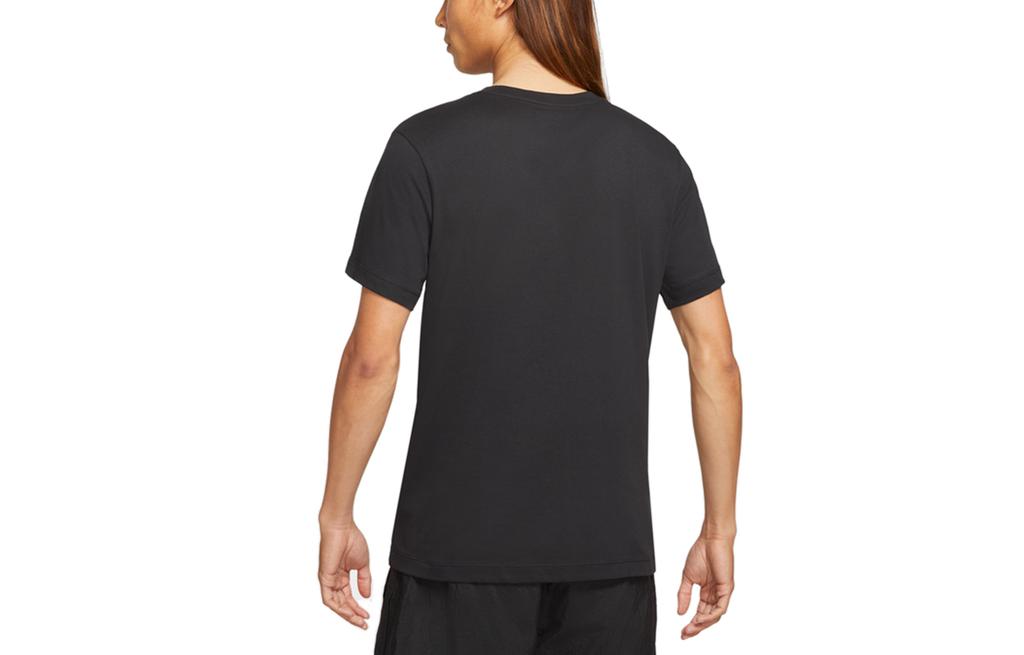 Nike T-shirty Męskie Czarne Okrągły Dekolt Umiarkowany Prosty Krój DJ1370-010