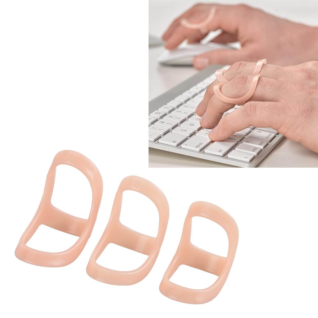 3 BUC Atelă de Deget Ovală Plastic Greutate Ușoară 3 Specificații Atelă de Susținere pentru Deget în Clic