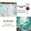 Sea Turtles Swimming In Water Artistic Bathroom Shower Curtain - Premium Polyester, No-Drill Hooks, Ultra-Wide Circular Design,