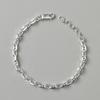 925 Silver Genuine Sterling Silver Chandelier H-Buckle Chain Bold Chain Silver Bracelet (Choose 1 of 2)