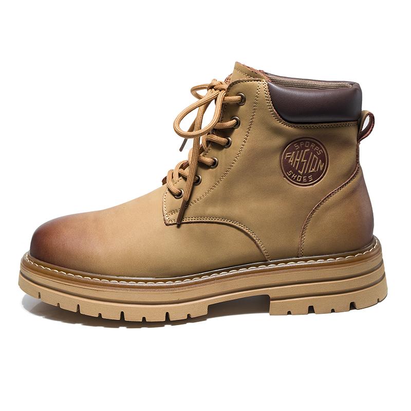 

Зимняя классическая мужская обувь, модные мужские кожаные ковбойские сапоги, повседневные кроссовки ручной работы для активного отдыха, новые ботильоны для молодых мужчин для путешествий 44 хаки