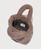 Covernat Woman Clover Heart Fluffy Tote Bag Brown