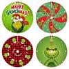 Green Witch Cartoon Christmas Tree Skirt - New Year Decoration Round Base Skirt