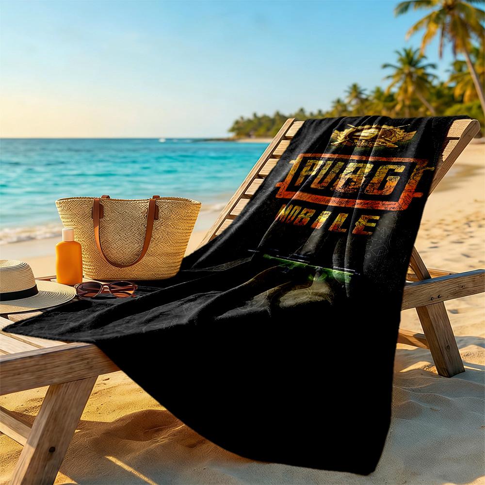 Pubg Mobile Beach Towel Super Soft Microfiber Quickdry Fabric Comfortable Lightweight Suitable for Swimming, Gym, Camping, Yoga Vacation
