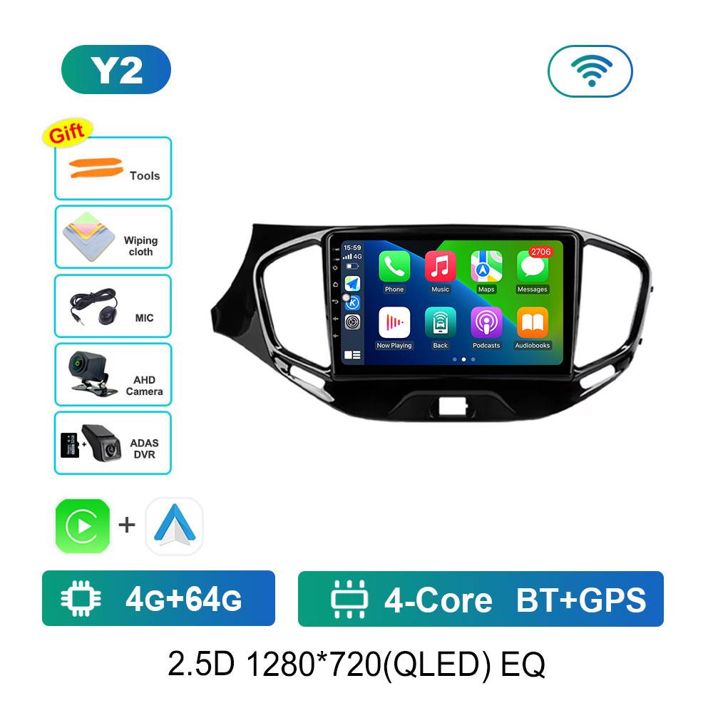 Bluetooth WiFi GPS Navigation Android 14 System for LADA Vesta Cross Sport 2015 - 2020 IPS Screen Car Radio Multimedia player 4G