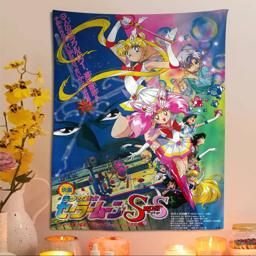 Anime SSailor MMoon Crystal Hippie Wall Hanging Tapestries For Living Room Home Dorm Decor Art Home Decor