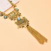 Vintage Long Tassel Women Necklace Bohemian Ethnic Bell Pendant Statement Chains Choker Gypsy Female Accessories