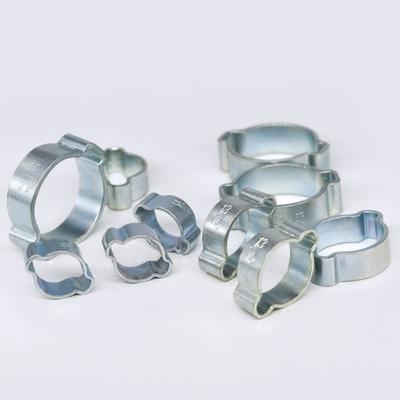 10Pcs Durable Double Ears Hose Clamp Assortment Kit Worm Drive Pipe Clip Zinc Plated Fixed Pipe Hoop Fuel Tube Water Pipe