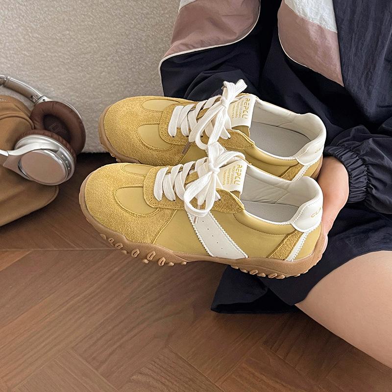Retro Forrest Gump training shoes women's 2025 new spring super fire women's shoes platform-soled versatile lace-up casual sports shoes