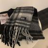 Koreanische Version Mohair Plüschschal für Damen Winter High End Neu Vielseitiger Karoschal Studentenstola Oberbekleidung