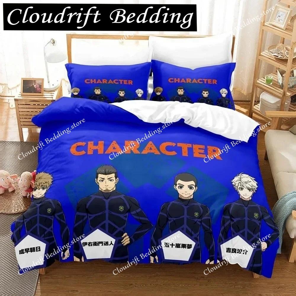 3D Print Anime Bed Sheet Bluelock Bedding Set Single Twin Full Queen King Size Bed Set Adult Kid Bedroom Duvetcover Sets