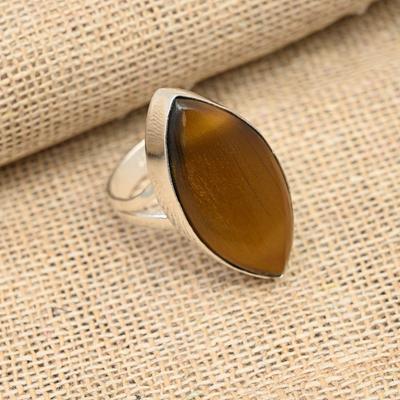 Wonderful Tiger Eye Gemstone Handmade 925 Sterling Silver Ring  Jewelry