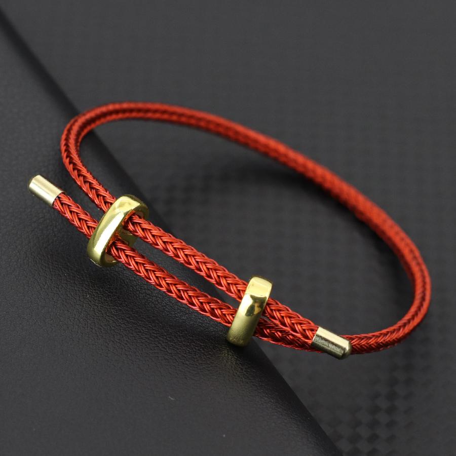 

Adjustable Stainless Steel Bracelet For Men Perfect Accessory For Outdoor Sports Riding Luxury Gold Color Bangle Gift For Him Adjustable червоний