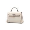 Womens Vintage-Style Canvas Leather Crossbody Bag Medium Size Casual Shoulder With Lock