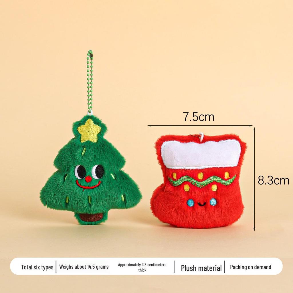 Christmas Plush Keychain Pendant: Holiday Jewelry Accessories & Small Gift