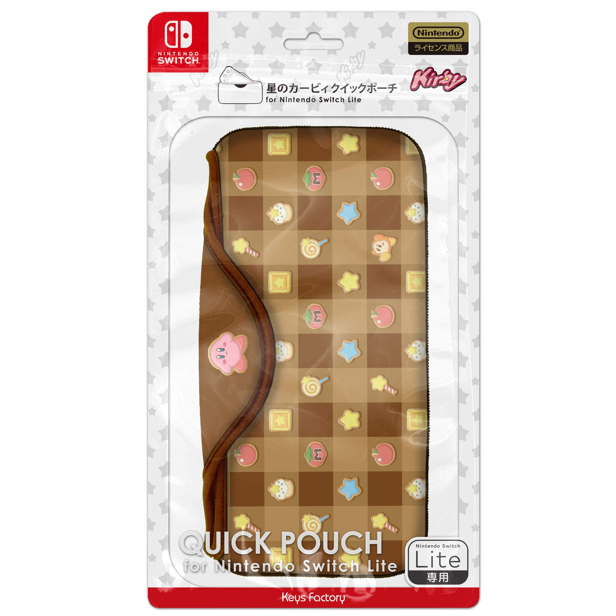 

licensed Dream Land Quick Pouch for Nintendo Switch Lite [Nintendo product] Kirby s (SWEETS pattern)