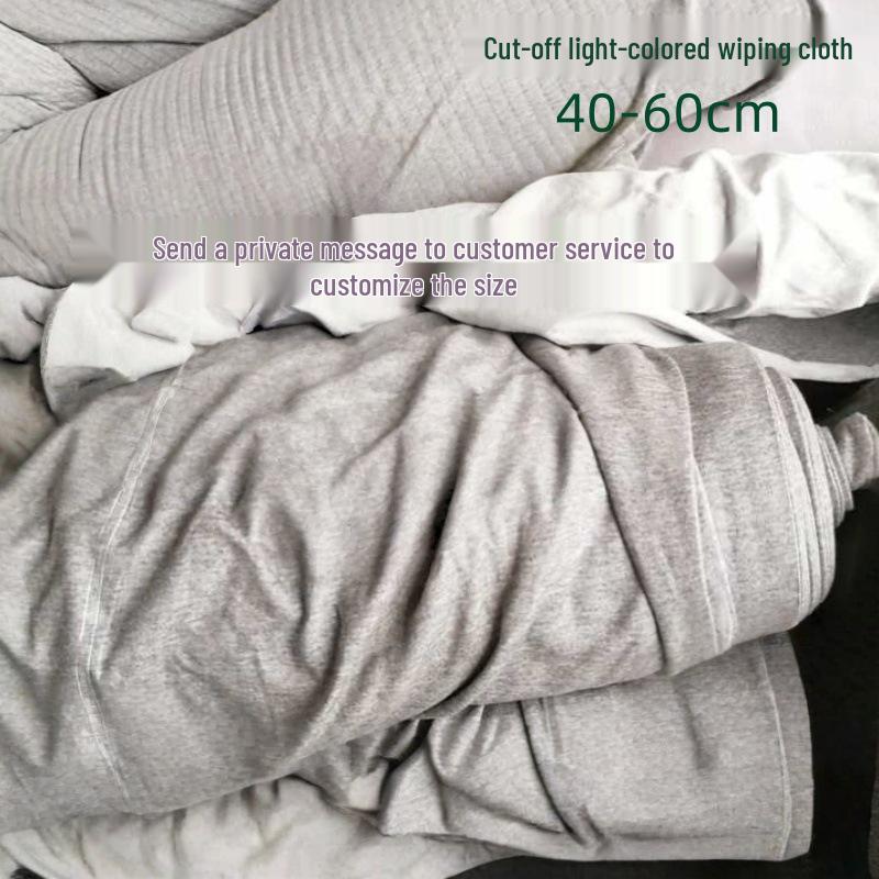 Light-Colored Lint-Free All Cotton Industrial Wiping Rags for Oil and Water Absorption