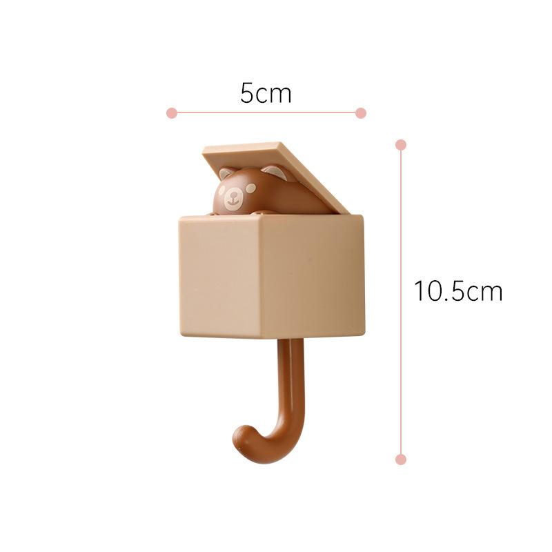 Cute Animal Adhesive Wall Hooks - Traceless, Strong, Nail-Free for Keys, Coats, Hats