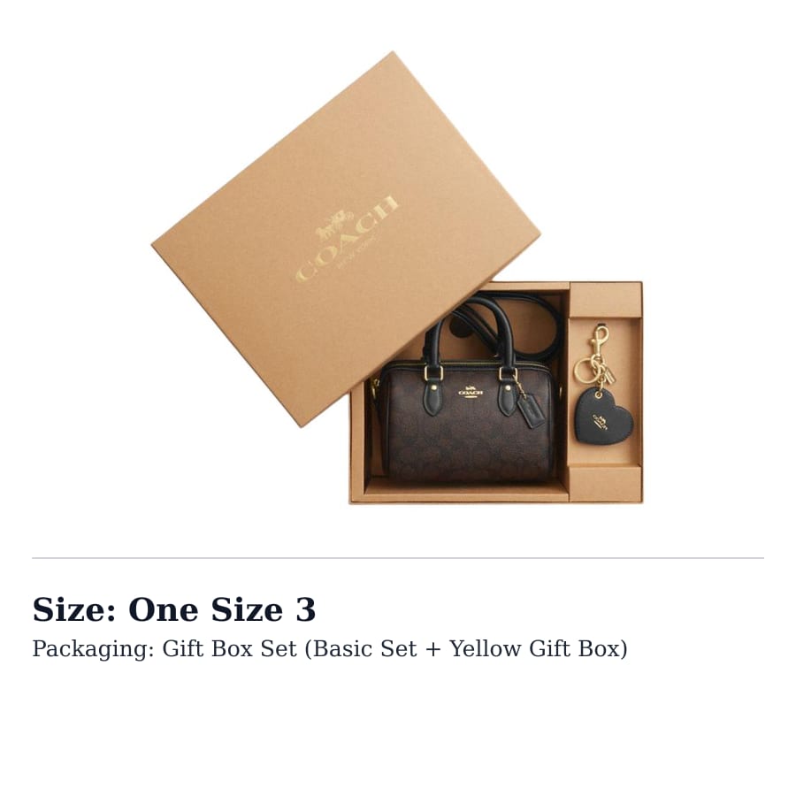 COACH Rowan Coated Canvas Shoulder Bag, Crossbody Bag, Handbag Small Women's Walnut CCL59-IMXAQ