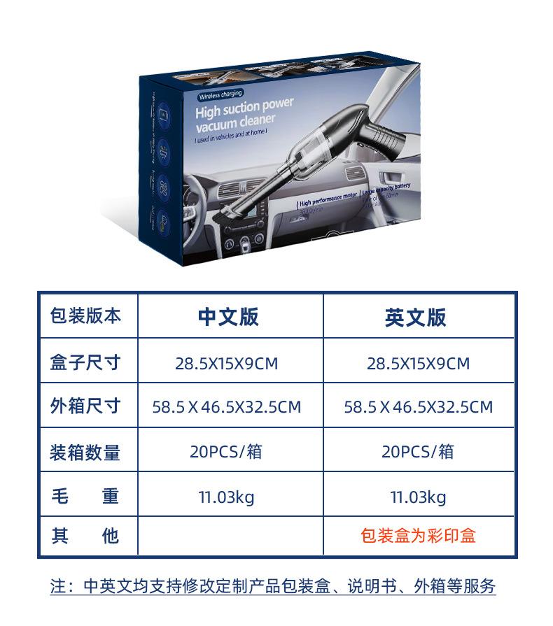 Vehicle Vacuum Cleaner Wireless Charging Household Vehicle Wet and Dry High Suction Power Portable Handheld Vacuum Cleaner