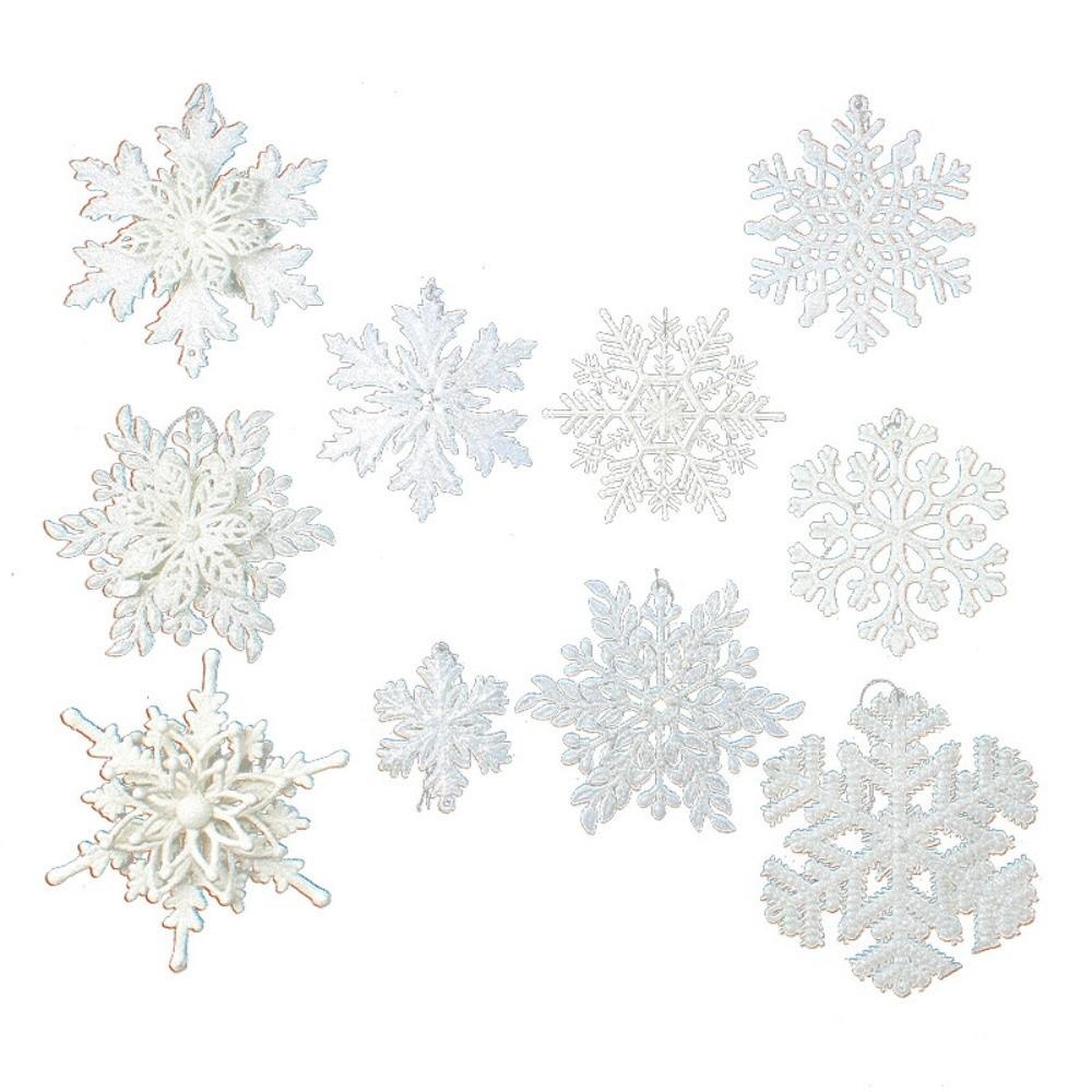 Acrylic 3D Snowflake Decoration Ice White Snowflake Tree Decoration  Christmas Tree