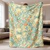 2026 Latest Flannel Blanket Floral Soft Blanket Contemporary Style AllSeason Lightweight Throw for Sofa, Bed & Travel, Vibrant Mixed Colors, Ideal Bi