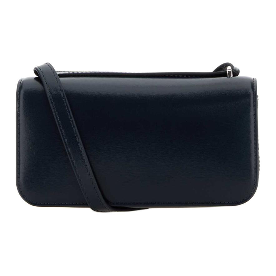 Tory Burch Eleanor Classic Brand Logo Rectangular Leather Shoulder Bag Small Women Handbags Navy-Blue 164832-400