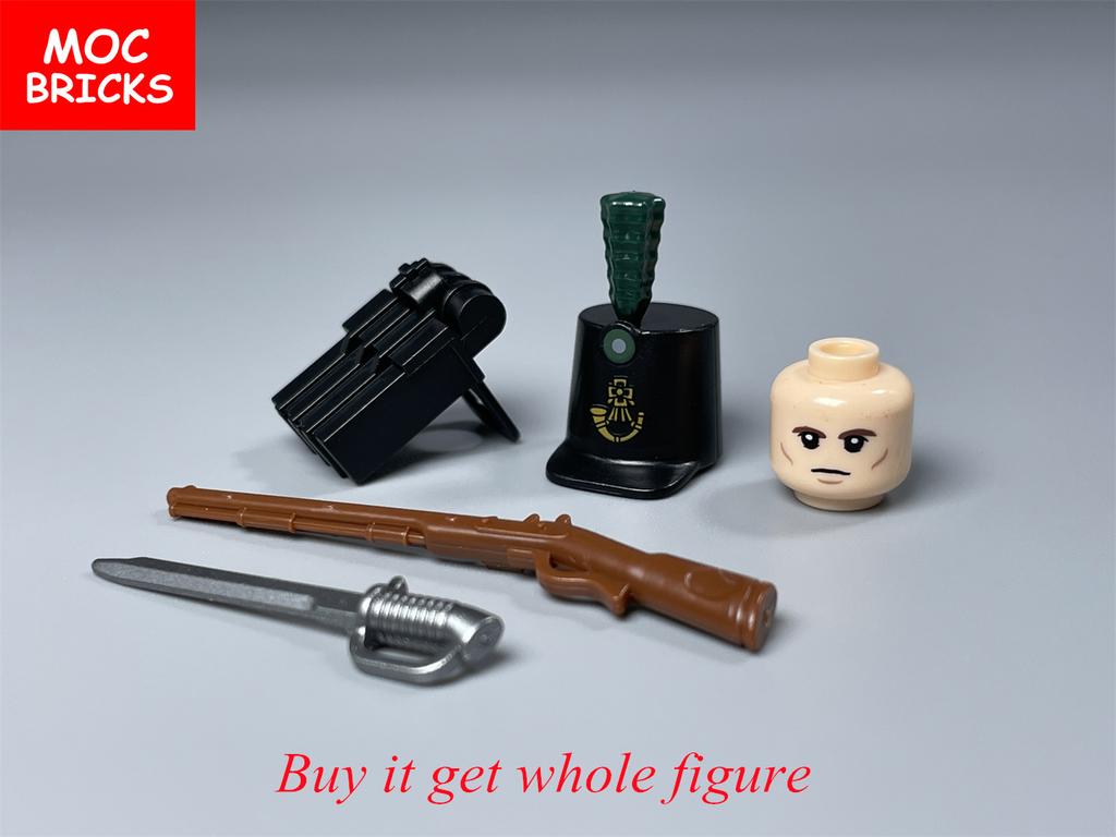 MOC Bricks Military Figures Napoleonic Wars Series Building Blocks Medieval French Dragoon British Soldiers Weapons Bricks Toys