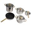 Stainless Steel Pots and Pans Set Ergonomic Golden Handle Multifunctional Cookware Set Cooking Pots