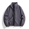 Men Plus Size Stand Collar Casual American Workwear Long Sleeve Jacket